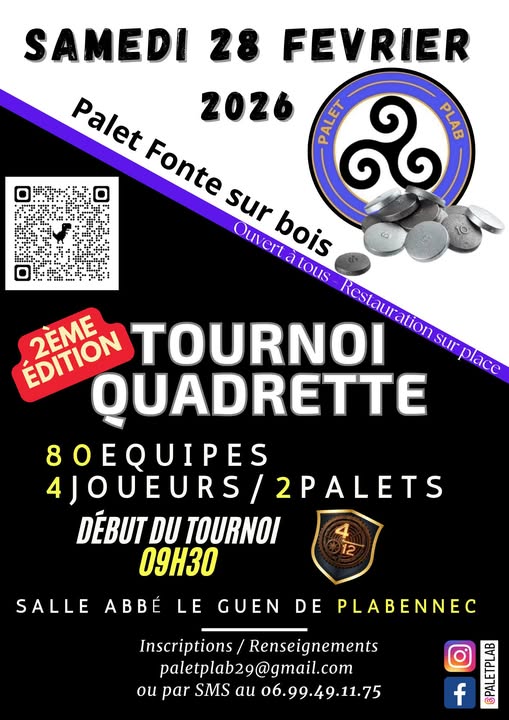 Tournoi QUADRETTE du 28 Février 2026